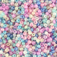 Glasperlen rocailles 11/0 (2mm) Multicolour shiny pastel
